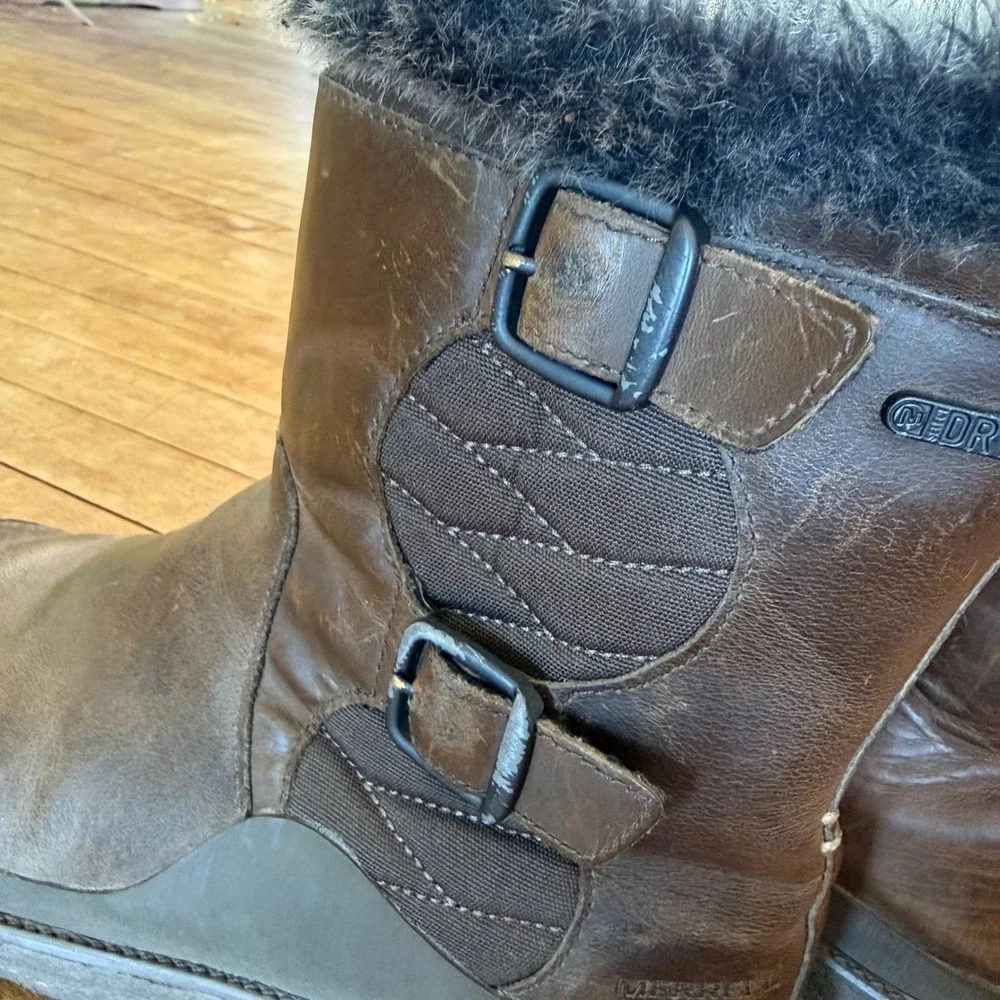 Merrell Tremblant‎ Ezra Buckle WP Ice Waterproof Winter Boots Womens 8.5 Brown